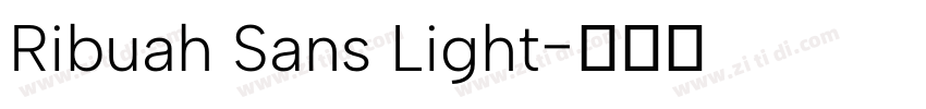 Ribuah Sans Light字体转换